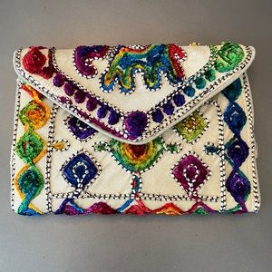 Clutch with strap from India